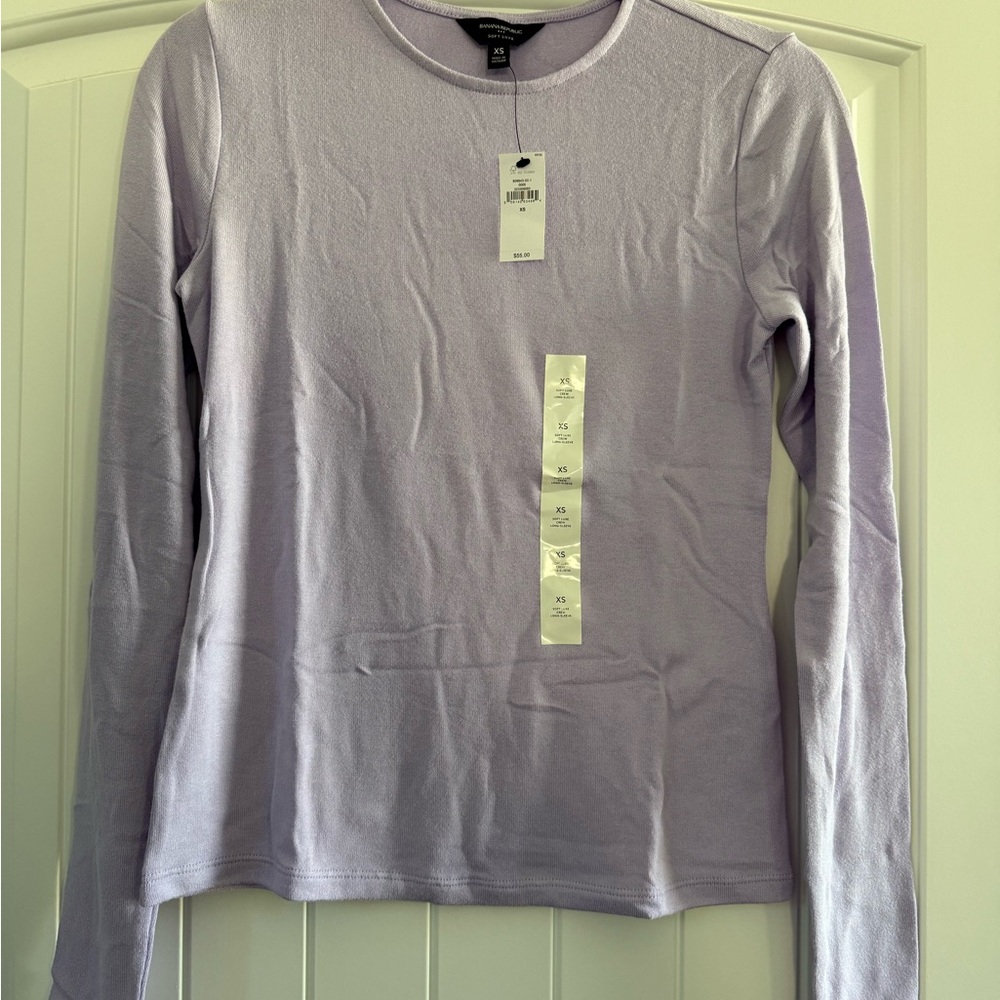 Banana Republic Light Purple Long Sleeve Top